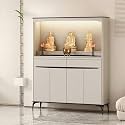 Buddhist Altar New Chinese Style Cabinet with Storage, Shrine Altar Table, Buddha Niche Chinese Cabinet, Meditation Pedestal Offering Table (135x40x188.5cm)