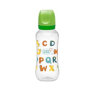 buddsbuddy 3 in 1 anti-colic regular neck camry feeding bottle 250ml new born  infants  toddlers upto 3 years  floral  bpa free- camry neutral