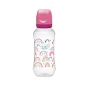 Buddsbuddy 3 in 1 Anti-Colic Regular Neck Camry Feeding Bottle, 250ml, New Born | Infants | Toddlers Upto 3 Years | Floral | BPA Free- Camry Pink