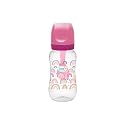 Buddsbuddy 3 in 1 Anti-Colic Regular Neck Camry Feeding Bottle, 125ml, New Born | Infants | Toddlers Upto 3 Years | Floral | BPA Free- Camry Pink