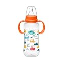 Buddsbuddy Anti-Colic Regular Neck Molly Feeding Bottle with Handle, 250ml, New Born | Infants | Toddlers Upto 3 Years | Floral | BPA Free- Molly Neutral