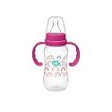 Buddsbuddy Anti-Colic Regular Neck Molly Feeding Bottle with Handle, 125ml, New Born | Infants | Toddlers Upto 3 Years | Floral | BPA Free- Molly Pink
