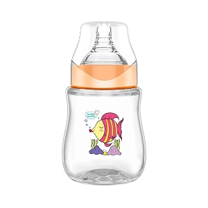 buddsbuddy anti-colic wide neck prius feeding bottle 250ml new born  infants  toddlers upto 3 years  floral  bpa free- corolla neutral