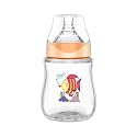Buddsbuddy Anti-Colic Wide Neck Prius Feeding Bottle, 250ml, New Born | Infants | Toddlers Upto 3 Years | Floral | BPA Free- Corolla Neutral