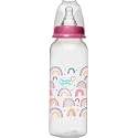 Buddsbuddy Baby Feeding Bottle (250 ml) for New Born Baby | Anti Colic &amp; BPA Free Feeding Bottles | Feels Natural Baby Bottle | Easy Flow Neck Design- Crown Pink