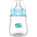 Buddsbuddy Anti-Colic Wide Neck Prius Feeding Bottle, 250ml, New Born | Infants | Toddlers Upto 3 Years | Floral | BPA Free- Prius Blue