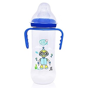 buddsbuddy premium feeding bottle regular1pc 250ml blue