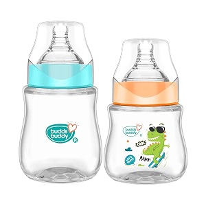 buddsbuddy premium welcome baby gift set for newborn with wide neck bpa free baby nexus feeding bottles 150ml 250ml baby pacifiersoother silicone teatsnipplessippy spout teat pack of 7