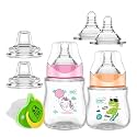 Buddsbuddy Premium Welcome Baby Gift Set for Newborn with Wide Neck BPA Free Baby Corolla Feeding Bottles 150ml, 250ml, Baby Pacifier/Soother, Silicone Teats/Nipples,Sippy Spout Teat (Pack of 7)