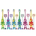 BuddsBuddy Roxe Kids Manual Toothbrush + Tongue Cleaner, Multicolor (Combo Of 6), Pack Of 1