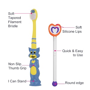 buddsbuddy toxe kids toothbrush  tongue cleaner multicolor combo of 5