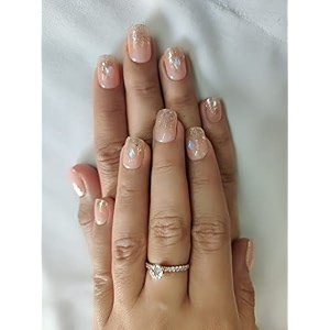 buddy jelly trends premium designer 24pcs stick-on nails set with easy glue tab application nails are reusable amp unbreakable z223
