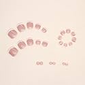 Buddy Jelly Trends Premium Designer Korean 24pcs Toe Stick-on Nails set, with Easy Glue Tab application, Nails are Reusable & Unbreakable (F062)
