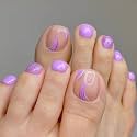 Buddy Jelly Trends Premium Designer 24pcs Toe Stick-on Nails set, with Easy Glue Tab application, Nails are Reusable &amp; Unbreakable