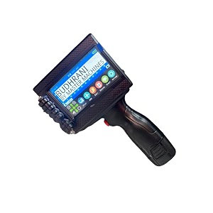 budhrani by master machines premium handheld date coder inkjet printer with monochrome cartridge ink coding machine for batch code date number logo expiry date label plastic bottle