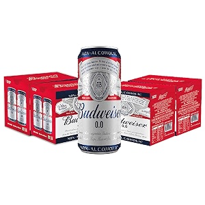 budweiser non alcoholic beer 330ml can pack of 24