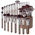 Bueart Design 26Pcs Chocolate Makeup Brushes Set(with Extra Large Holder)