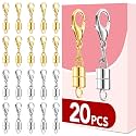 Buelkmag 20P Magnetic Necklace Clasps and Closures Hook 14K Gold and Silver