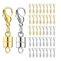 Buelkmag 40P Magnetic Necklace Clasps and Closures Hook 14K Gold and Silver