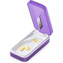 BUG HULL Pill Cutter with Removable Silicone Pad, Slim Pill Splitter, Pill Cutter Splitter for Small and Tiny Pills, Pill Cutters for Small or Large Pills Professional- Purple