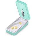 Bug Hull Pill Cutter with Removable Silicone Liner, Pill Splitter with Stainless Steel Blade, Pills Cutters Splitter for Small and Tiny Tablets, Splitters for Small or Large Pills Professional-Green
