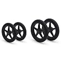 Bugaboo Donkey 3 Foam Wheels Replacement Set (4 Wheels) - Compatible with Donkey & Donkey2 - Black Wheel Caps