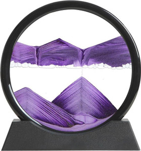 buganda 360 rotating moving sand art glass frame for home  office table decor showpiece decorative showpiece  -  5 cm
