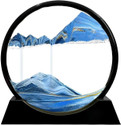 Buganda 360 Rotating Moving Sand Art Glass Frame for Home & Office Table Decor Showpiece Decorative Showpiece  -  5 cm (Glass, Blue)