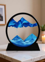 Buganda 360 Rotating Moving Sand Art Glass Frame for Home & Office Table Decor Showpiece Decorative Showpiece  -  5 cm