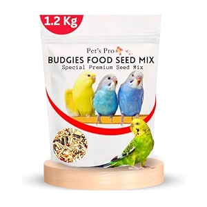buggies food seed mix 12 kg  birds food  nutritional millets food for budgies  love birds  cockatiels  sparrows  special mix 10 vital grains with minerals seed mix 1200g