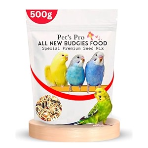 buggies food seed mix 500g  birds food  nutritional millets secial food for budgies  love birds  cockatiels  sparrows  small birds  special mix 10 vital grains with minerals
