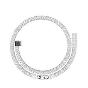 buildskill semi-automatic washing machine pipe inlet 15 meters  easy install soft pvc material  5-8kg washing machine water inlet pipe  leak-free flexible design rubber interface pack of 1-white