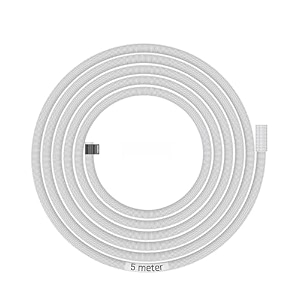 buildskill semi-automatic washing machine pipe inlet 5 meters  easy install soft pvc material  5-8kg washing machine water inlet pipe  leak-free flexible design rubber interface pack of 1-white