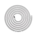 BUILDSKILL Semi-Automatic Washing Machine Drain Pipe 5 Meters | In-Built Anti-Slip Hook | Leakproof Solid Built | Flexible Design | 5-8Kg Washing Machine Pipe Outlet Drain (Pack of 1- White)