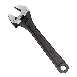 buildskill adjustable spanner 634 easy wrench amp spanner ideal plumbing tools adjustable wrench for all nut sizes rust-proof black phosphate coating lasered scale amp wide grip universal pack of 2