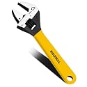 BUILDSKILL ADJ6DSL Adjustable Wrench/Spanner, Made With Heat Treated Carbon Steel, Phospate Coating, Tapered Jaw Design, Laser Printed Scale, Comfortable Grip, 6" (150mm) (Black)
