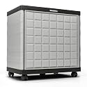 BUILDSKILL 100Kg Load Capacity Inverter Trolley for Home | 360° Rotating 5 Wheels | Easy Assembly Stand | Large Size Battery Stand for Home | Strong Build Box (Grey)