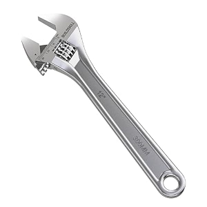 buildskill 1234 300mm adjustable wrench  chrome vanadium steel  professional amp home use  single sided  rust resistant plumbing tools  adjustable spanner with lasered scale 6 months warranty