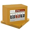 BUILDSKILL Pack of 5 | 5 Ply | 30"X19"X18" Cardboard Boxes for Packaging | Brown Corrugated Box for Packing | Shipping | Home Shifting | Parcel | Courier Packing box | Extra Large Carton Box -Recycled