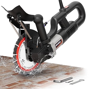 buildskill lightweight brushless wall chaser machine 3450w 8700 rpm tile cutter restart protection soft start copper motor 65mm cutting depth slotting machine 6 months warranty