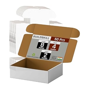 mailer box 8x4x2 pack of 50 white