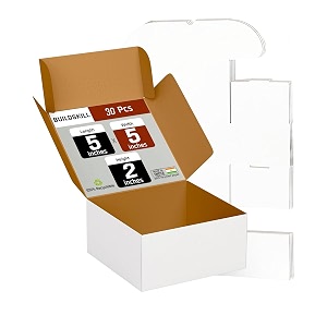 mailer box 5x5x2 pack of 30 white