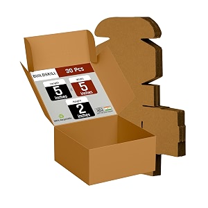 mailer box 5x5x2 pack of 30 brown