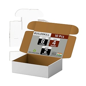 mailer box 8x4x2 pack of 10 white