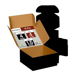 mailer box 4x4x15 pack of 10 black