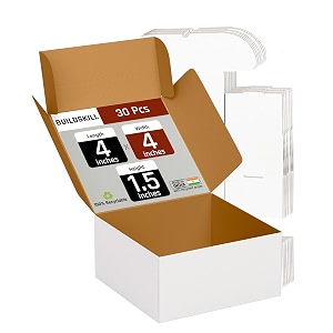 mailer box 4x4x15 pack of 30 white