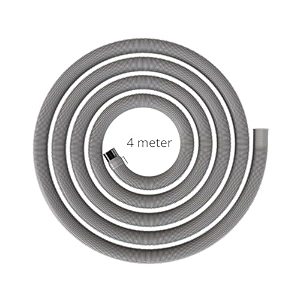 buildskill semi-automatic washing machine drain pipe 15 meters  in-built anti-slip hook  leakproof solid built  flexible design  5-8kg washing machine pipe outlet drain pack of 1- white