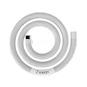BUILDSKILL Semi-Automatic Washing Machine Drain Pipe 2 Meters | In-Built Anti-Slip Hook | Leakproof Solid Built | Flexible Design | 5-8Kg Washing Machine Pipe Outlet Drain (Pack of 1- White)