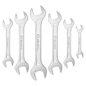BUILDSKILL ST6DOE Double Open End Wrench/Spanner Set Made With Forged &amp; Heat Treated Carbon Steel, Chrome Coated, Rust Resistant, V-Cut Design, Sizes : 6x7,8x9,10x11,12x13,14x15,16x17mm (Pack of 6)