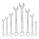 Buildskill ST8COM Combination Wrench/Spanner Set, Carbon Steel, Chrome Coated, Rust Resistant, Long Pattern Design, Suitable For Home,Garage &amp; Construction Site,Sizes: 8-10,11,13,14,17,19mm(Pack of 8)